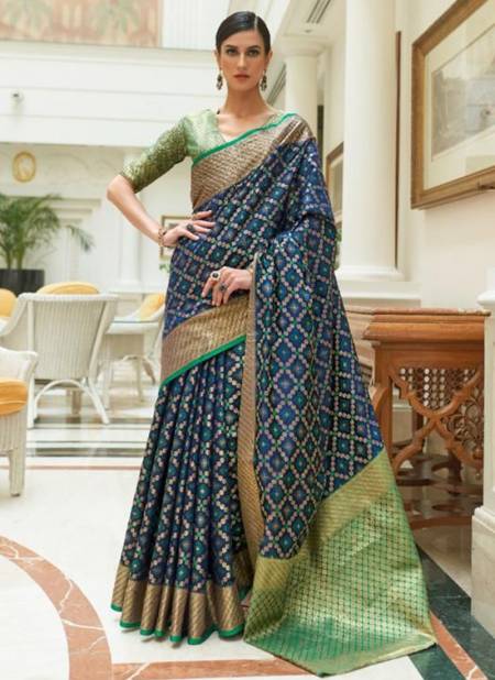 Navy Blue Colour RAJTEX KOSHIYA SILK Traditional Wedding Wear Patola Silk Heavy Saree Collection 250005